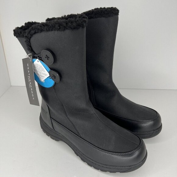 Weatherproof Cold Weather Boots Womens Size 9 Dual Button Side Zipper Closure - Picture 2 of 9